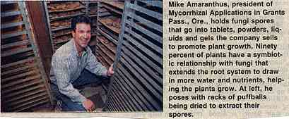 Mike making spores